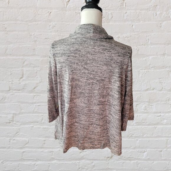 PerSeption Concept Marbled Gray Long Sleeve Open Cardigan Sweater in Size M - Picture 2 of 4